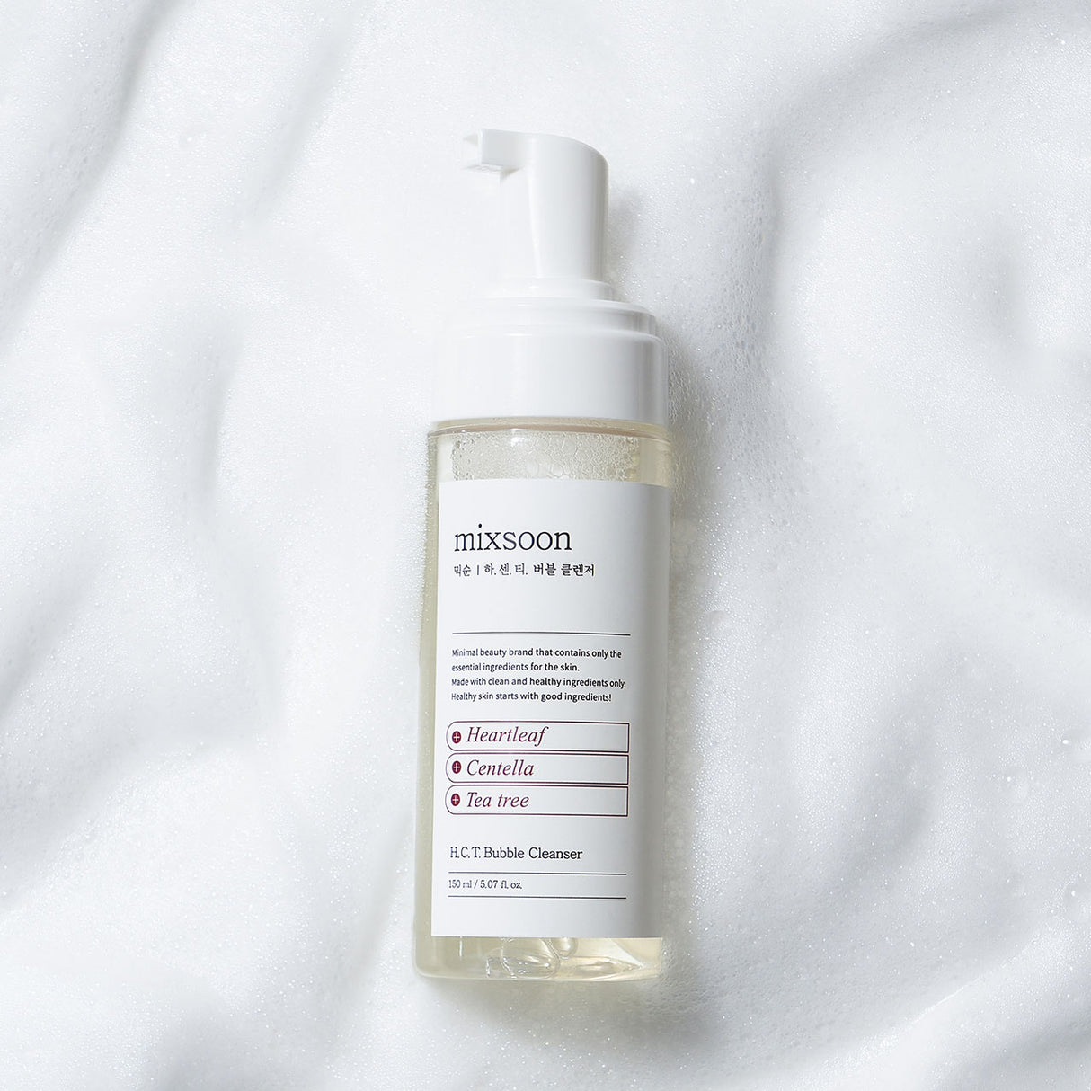 Mixsoon HCT Bubble Cleanser flacone bianco su sfondo bianco