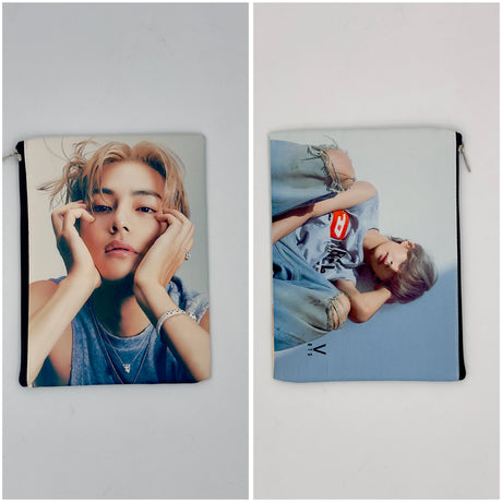 Pochette multiuso con zip – stampa attori e idol coreani 19X15