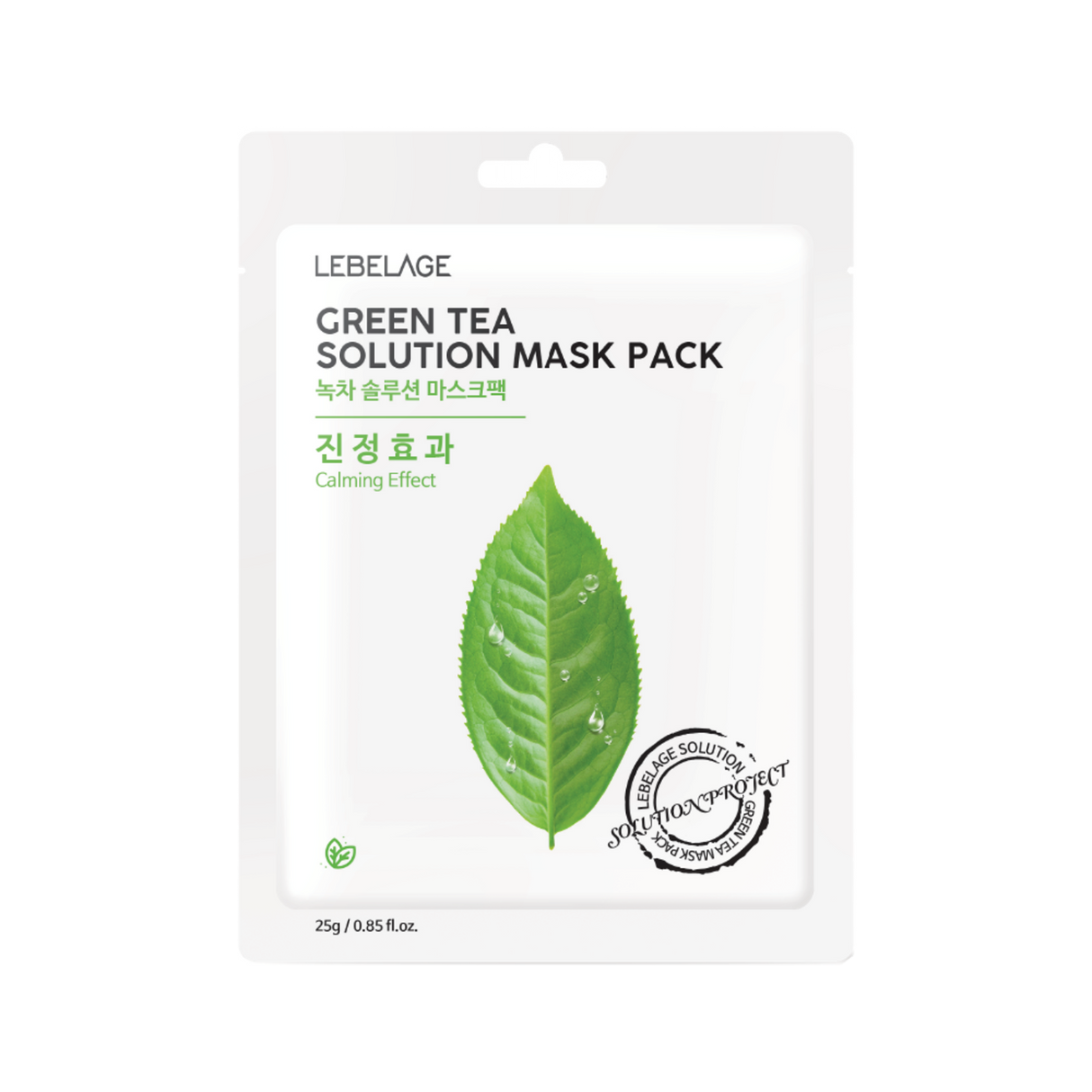 🍃 Lebelage Green Tea Solution Mask – Maschera Viso Rinfrescante e Lenitiva
