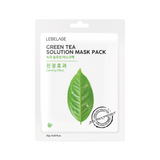 🍃 Lebelage Green Tea Solution Mask – Maschera Viso Rinfrescante e Lenitiva