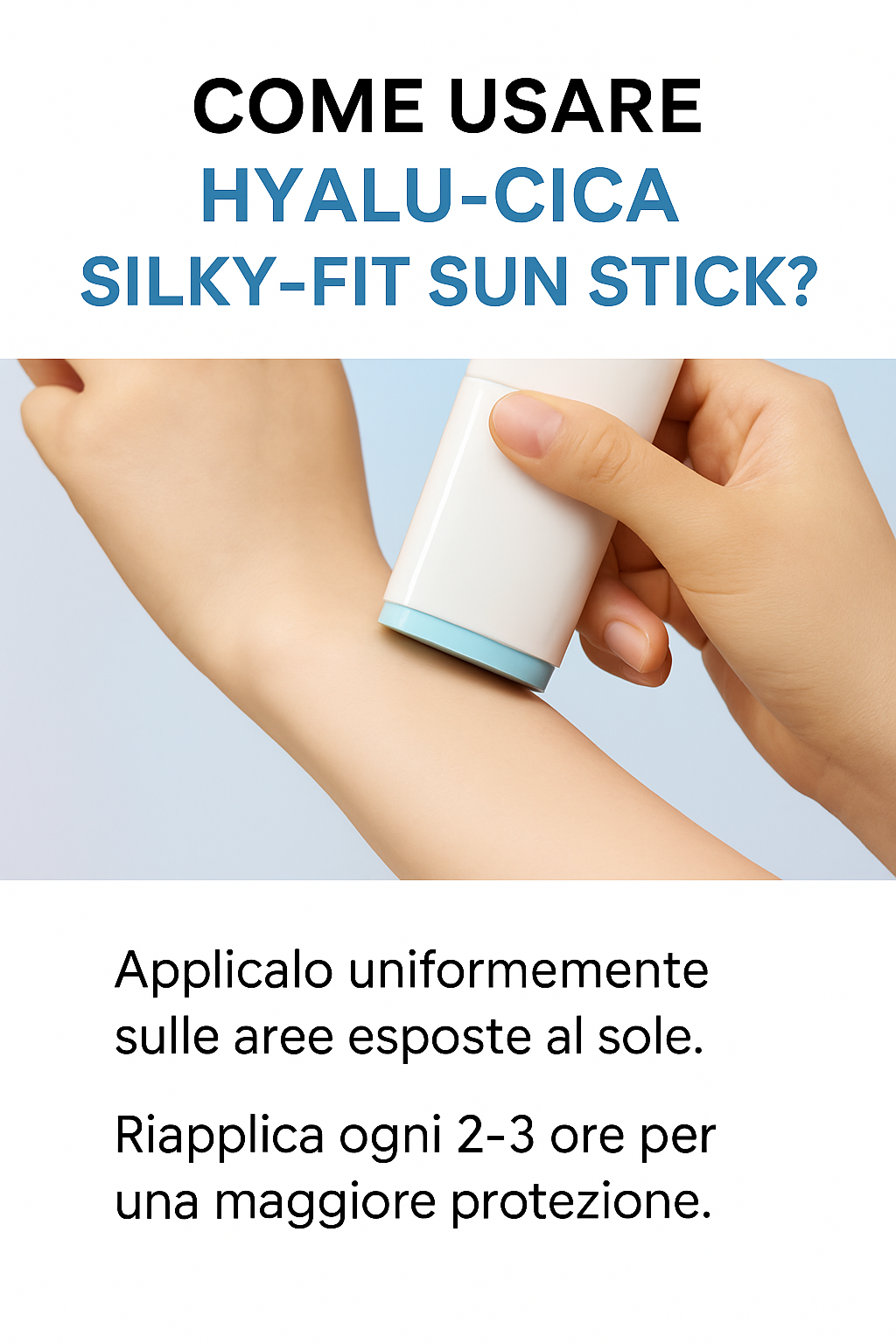 SKIN1004 Madagascar Centella Hyalu-Cica Silky-fit Sun Stick, SPF50+ PA++++, 20g