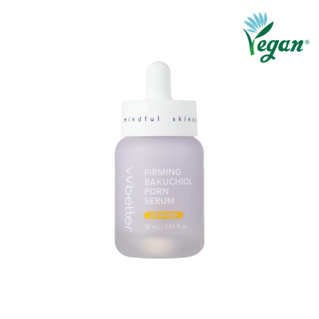 VVBETTER Bakuchiol PDRN 30 ml, texture leggera e setosa ideale per migliorare elasticità e tonicità della pelle. Dettaglio contagocce lilla di siero VVBETTER Bakuchiol PDRN 30 ml