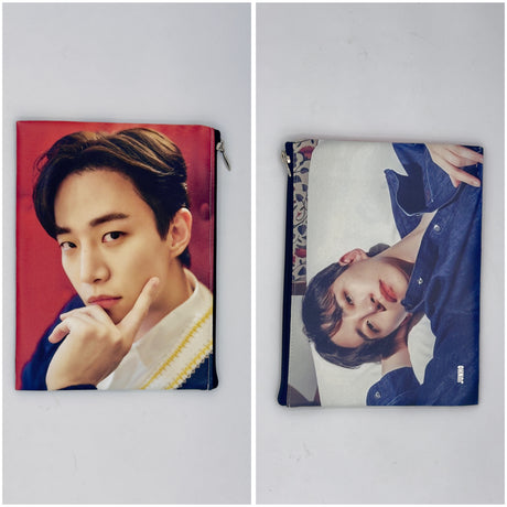 Pochette multiuso con zip – stampa attori e idol coreani 19X15