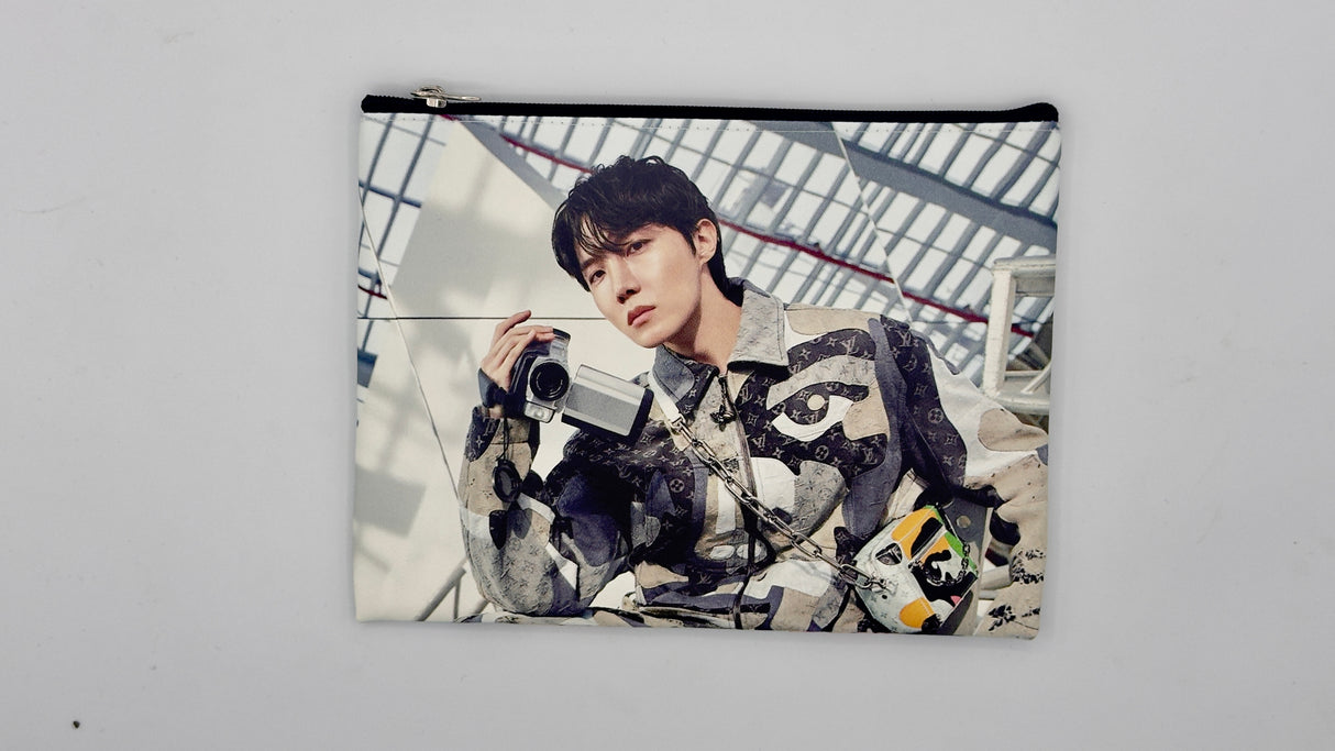 Pochette multiuso con zip – stampa attori e idol coreani 19X15