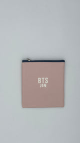 Pochette multiuso con zip – stampa attori e idol coreani 12,5 × 11,5 cm