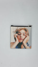 Pochette multiuso con zip – stampa attori e idol coreani 12,5 × 11,5 cm