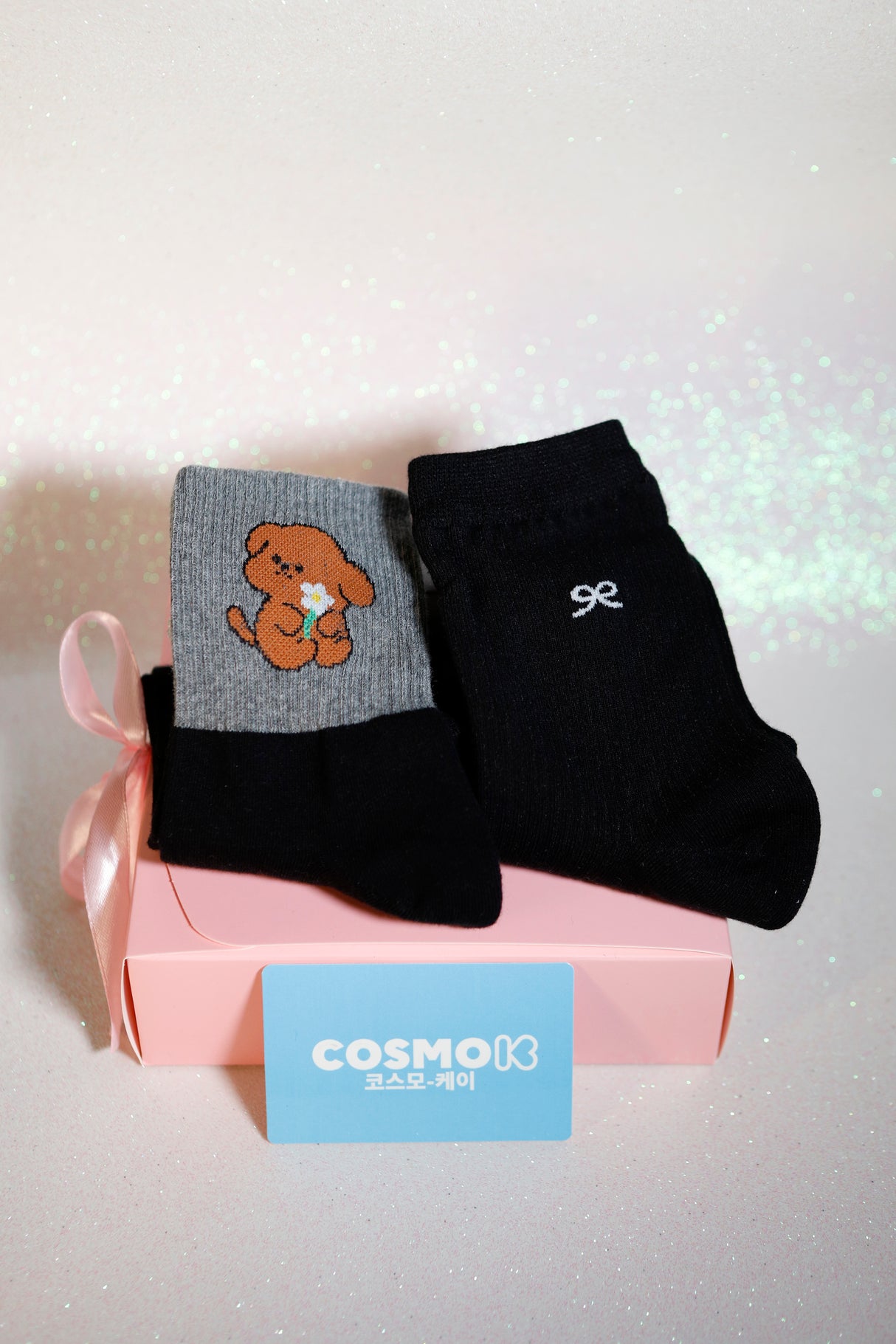 K-Cute Socks Duo – Puppy & Minimal Edition