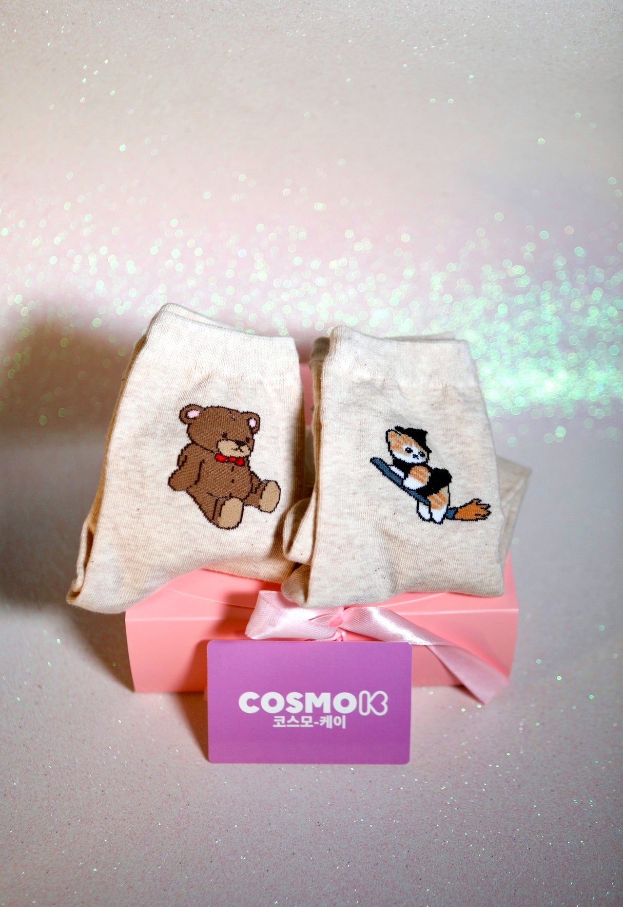 Duo Calzini K-Cute – Teddy & Gattino Magico