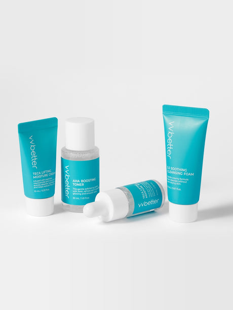 VVBETTER Travel Kit Blue - Detergente, tonico, siero, crema