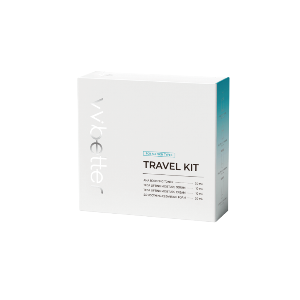 VVBETTER Travel Kit Blue - Detergente, tonico, siero, crema