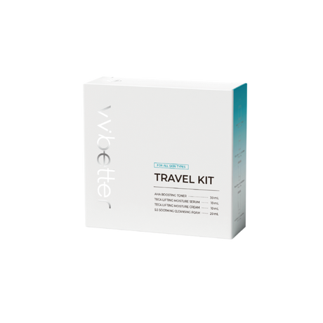 VVBETTER Travel Kit Blue - Detergente, tonico, siero, crema