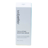 Scatola bianca verticale del siero viso Wbetter TECA Lifting Moisture da 30ml con logo e descrizione in nero su sfondo bianco