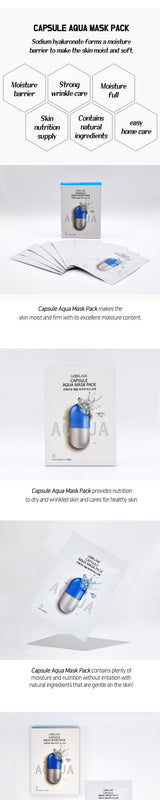 Lebelage Capsule Aqua Mask Pack - 10 maschere monouso x 25 ml