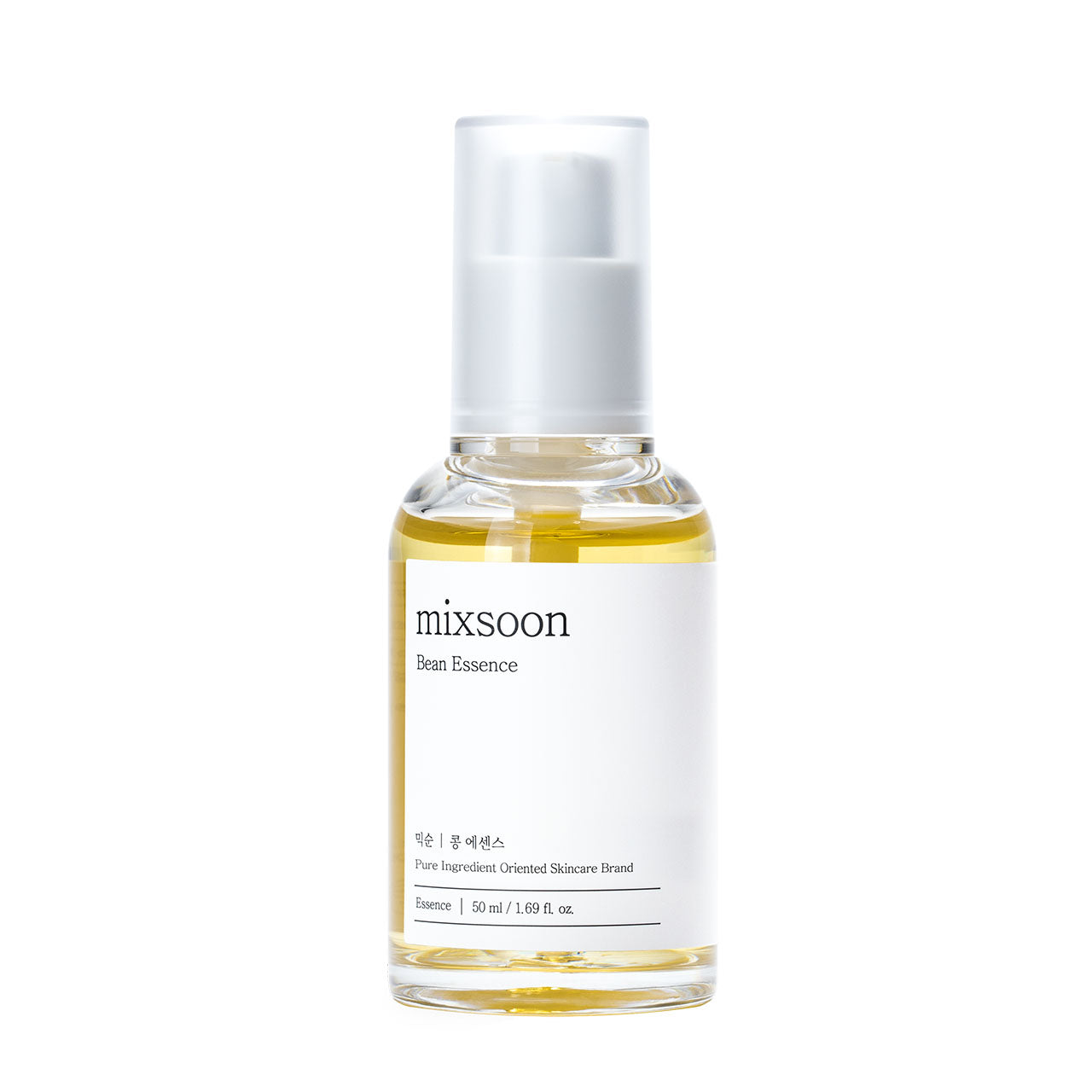 bean essence mixsoon Bottiglia da 50 ml di Mixsoon Bifida Essence, essenza viso fermentata per skincare, con tappo trasparente e design minimalista.