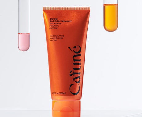 Tubo Cafuné Bias Clinic Treatment arancione con elementi laboratorio e texture attivi trattamento riparatore capelli e cute