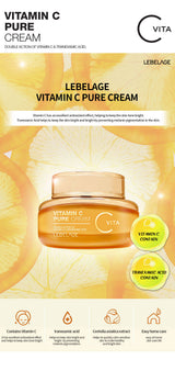 Lebelage Vitamin C Pure Cream – Trattamento Illuminante Anti-Macchia
